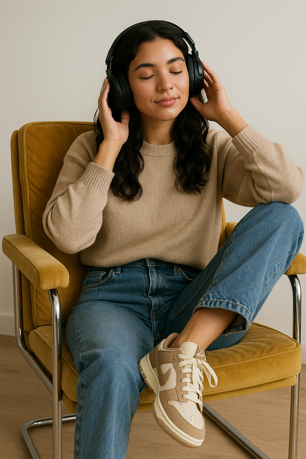 20250914 1819 girl enjoying music simple compose 01k5449dtrfgz8v0evjjac6mx2